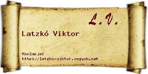 Latzkó Viktor névjegykártya