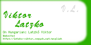 viktor latzko business card